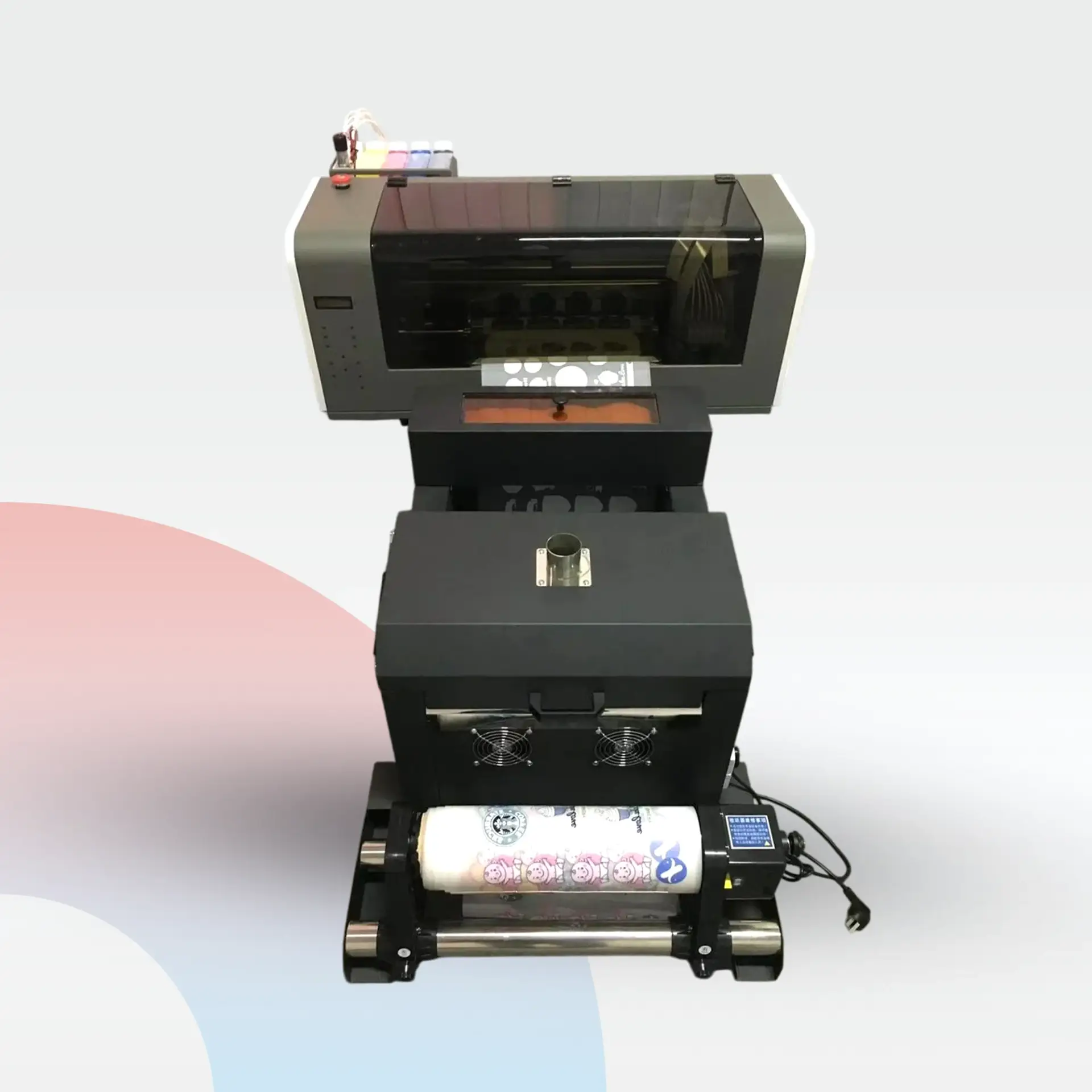 طابعة DTF ورق فيلم فنايل 30 سم ارت جت I1600 مع مكينة مثبت البودرة/قطعه